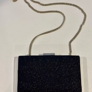 Banana Republic Black Glitter Clutch Bag